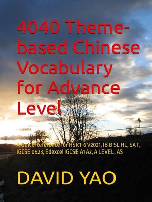 cover image of 4040 Theme-based Chinese Vocabulary for Advance Level
